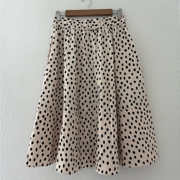 Kate Spade Leopard Dot Pleated Circle Skirt Size 9 - Picture 7 of 11